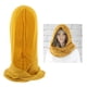 thumbnail image 3 of Bufanda con capucha Macarena mujer chica bufanda de punto cálida y cómoda talla única se adapta a la mayoría Amarillo, 3 of 8