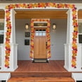 thumbnail image 4 of 4Th Of July Wreaths For Front Door 1 Pack Fall Garland Maple 5.7Ft/Piece Hanging Vine Garland Artificial Autumn Garland Thanksgiving Decor For Home Wedding Fireplace Party Christmas,Orange Home Brand, 4 of 5