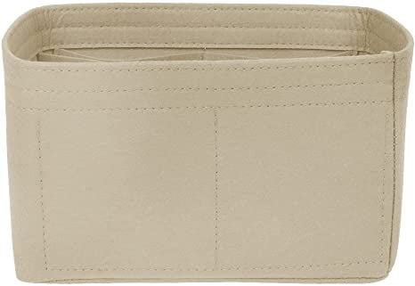 Pro Space Felt Purse Organizer Insert,Bag in Bag,Perfect for Lv speedy 35  and More,Coffee,Large 