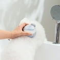 thumbnail image 2 of 2-in-1 Dog Bath Brush & Shampoo Dispenser - Silicone Pet Grooming Scrubber with Soft Bristles for Dogs & Cats - Massage Shower Brush for Long/Short Hair - Creates Rich Lather for Easy Bathing, 2 of 4
