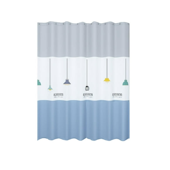 Shower Curtain Waterproof And Mildews Proof Bathroom Shower Curtain Punch-free Light Transmitting And No Transparent Bathroom Partition Curtain