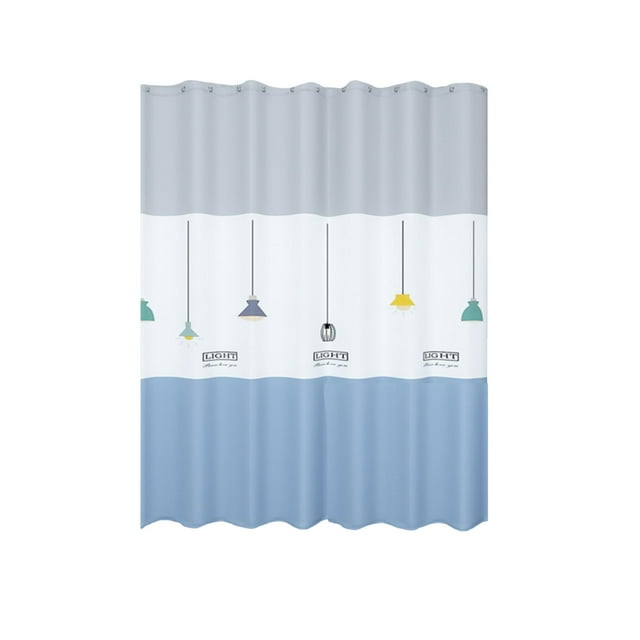 Shower Curtains for Bathroom Shower Curtain Waterproof and Mildews Proof Bathroom Shower Curtain Punch-Free Light Transmitting and No Transparent Bathroom Partition Curtain Waterproof Shower Curtain