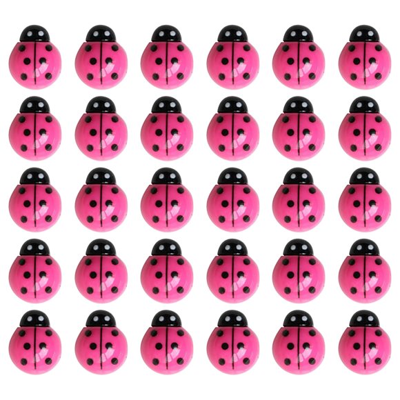 Chanana 30 Pieces Purple Ladybugs Push Pins Cute Thumb Tack Creative Pushpins Decorative Ladybug Drawing Pins for Photos Wall, Maps, Bulletin Board, Cork Boards, Whiteboard, Office or Home