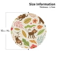 thumbnail image 2 of Naloa Monkeys in the Jungle Leather Coasters for Drinks, Durable Drink Coasters 4 Set for Tabletop Protection, Luxurious Home Décor and Housewarming Gift ( {designName})Round Shape, 2 of 6