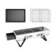thumbnail image 2 of Parrilla de carbón para barbacoa, parrilla para barbacoa de camping, parrilla plegable de acero inoxidable para madera. Plata con sartén, 2 of 7