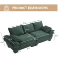 thumbnail image 2 of 88.6" Oversized Corduroy Loveseat Sofa, Large Deep Seat Cloud Couch Sectional, Modern Luxury Love Seat 3 Seater Modular Lounge Sofa for Living Room Apartment Office (Green), 2 of 6