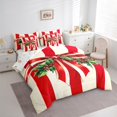 thumbnail image 3 of Manfei Rustic Christmas Flower 7pcs Bedding Comforter Set,Retro Bowtie Ribbon Queen Bedding Sets,Happy New Year Queen Sheet Sets For Girls Teens,Ultra Soft Home Decor Reversible, 3 of 8