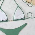 thumbnail image 6 of QUNYINEY Women's Bikini Sets High Waisted Green Triangle 2 Piece Halter Bathing Suits Push Up Tummy Control Womn Swimsuit Sets, 6 of 7