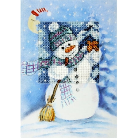 UPC: 5901703214105 | Complete counted cross stitch kit – greetings card Snowman 6231