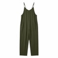 thumbnail image 6 of Fmbrln Womens Summer Jumpsuit Solid Color Dressy Overalls Spaghetti Strap Fashion Casual One Piece Outfits With Pocket, 6 of 7