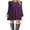 Purple, variant on PYGFEMR Women's Long Sleeve Shirt Casual Loose Swing Dress, Nave Blue，L