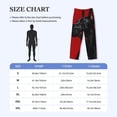 thumbnail image 4 of Logiee Black Dog Red Background Print Pajama Pants for Men,Men’s Pajama Bottoms,Mens PJ Pants with Pockets & Button Fly-Medium, 4 of 6