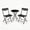 Black, variant on Arc-Back Metal 3-Piece Patio Bistro Set, 2 Chairs and Round Table for Outdoor Garden, Green