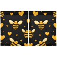 thumbnail image 2 of Yellow Hearts Bees Kitchen Curtains Half Tier Curtain 2 Rod Pockets Bathroom Bedroom Cupborad Living Room 27"x36", 2 of 8