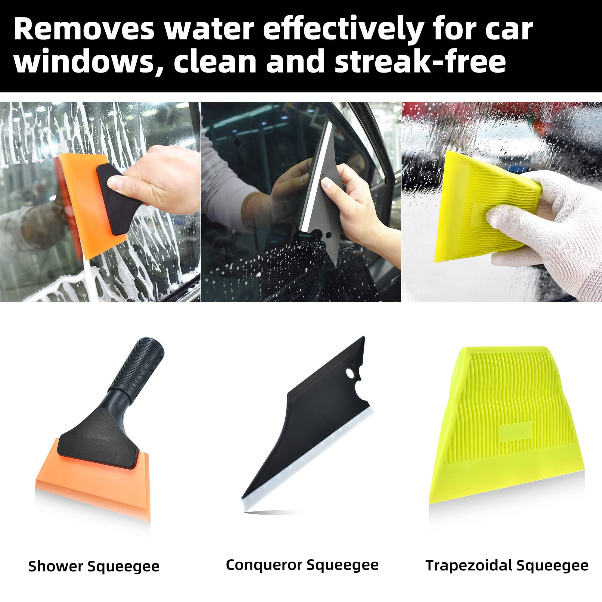 Zanch Vinyl Wrap Tools 3 in 1 Magnetic Micro Stick Squeegee Vinyl Wrap Tool  Kit Corner Squeegee Curves Slot Tint Tool Car Wrap Kit for Car