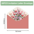 thumbnail image 2 of Sobres florales de papel para invitaciones, tarjetas de agradecimiento y tarjetas de felicitación, 16,1 x 11,4 cm, paquete de 50, 2 of 5