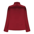 thumbnail image 7 of RYRJJ Women's Elegant Cowl Neck Satin Blouse Long Sleeve Business Office Work Shirt Dressy Casual Silk Tops(Red,L), 7 of 7