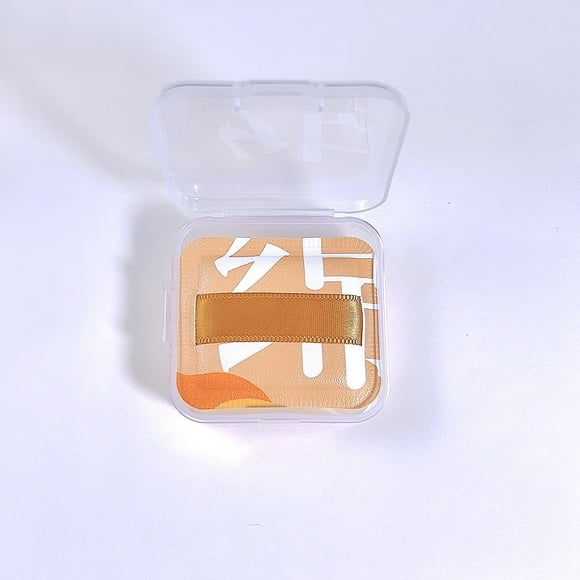 Nvzi 2 esponjas de maquillaje, esponja de maquillaje compacta Beauty Face Primer, esponja de repuesto para licuadora con caja de almacenamiento, naranja, A45, S