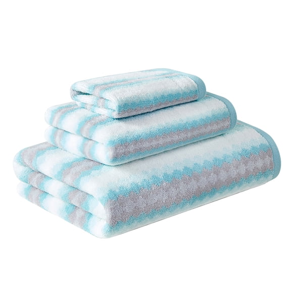 Tahtuvzn Towels Bath Sheets Set for Bathroom Cotton Thick Soft Absorbent Towel of 3 Household Wash Face Gift
