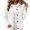 AFG32-White, variant on Womens Corduroy Jacket Button Down Collared Shirt Cropped Cardigan Shacket Lightweight Long Sleeve Warm Comfy Soft Business Casual Office Wear White S