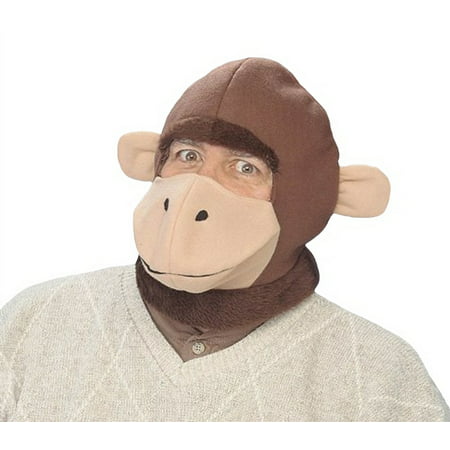 Warm Brown Monkey Hood Hat Prank Animal Mask Costume Accessory Funny Prop Gag
