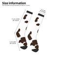 thumbnail image 2 of Vsdgher Brown Cow Knee Socks, High Socks Long Stretchy Sock Women Knee High Stocking, Long Socks for Women, 2 of 6