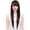 Dark Brown, variant on Synthetic Straight w/ Bangs Long Wigs Heat Resistant Full Head Hair for Women by Tirrinia