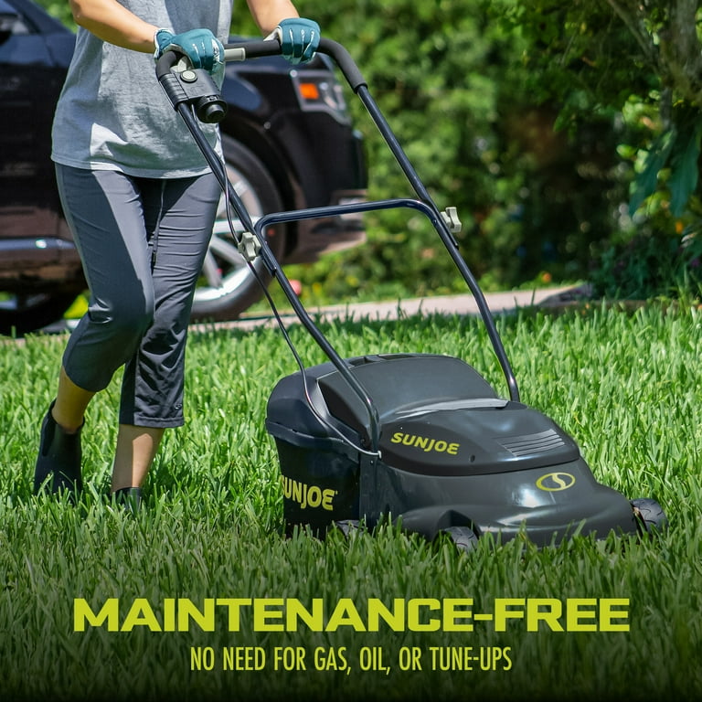 Sun Joe, Walk-Behind Mower, MJ401E, 14 Inch 12 Amp Green - Walmart.com