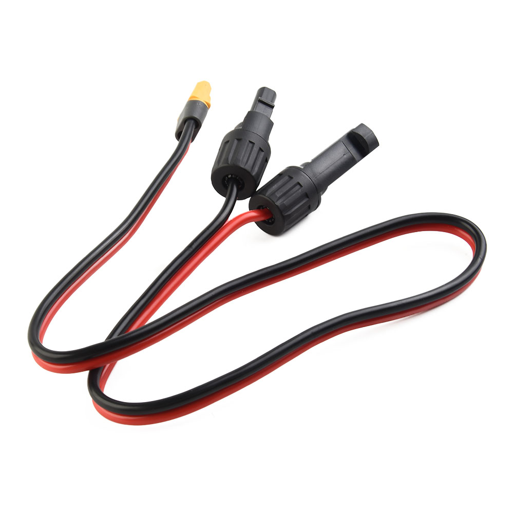 Solar Panel Extension Cable, 10 AWG 6 ft Power Cord with MC 4 Connectors, Red and Black, 1-Pack