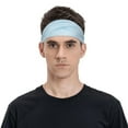 thumbnail image 4 of Uemuo Blue Marble Printed Sports Headbands for Men Women,Moisture Wicking Workout Headband, Sweatband Headbands,Non-slip Workout Gym Yoga Headband, 4 of 9