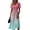 Light Green, variant on Minjewel Women's Gradient Mini Dress with V-Neck Short Sleeve - Ombre Summer Dress, Loose Flowy Beach Party Outfit, Comfy Vacation Top,Multicolor,M