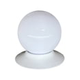 thumbnail image 2 of Lampara De Techo/muro, Base Integral Blanca 1 luz Globo de cristal., 2 of 4