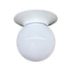 thumbnail image 2 of Lampara De Techo/muro, Base Integral Blanca 1 luz Globo de cristal., 2 of 4