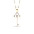 thumbnail image 3 of Rosec Jewels Lab Grown Diamond Key Necklace Pendant with Chain - Ef-Vs Quality Pave Diamond Necklace - Anniversary Gift, 14K Yellow Gold, 3 of 8