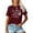 Wine, variant on Palato Womens Plus Size Tops,Women's Casual Round-Neck Printed T-Shirt Loose Short Sleeve Tops Blouse