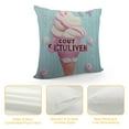 thumbnail image 4 of GOSMITH  Candy Throw Pillow Cover Sweet Ice Cream Funny Best in Town Any Flavor Dessert Pink Cozy Square Cushion Case for Men Women Boys Girls Room Home Decor, 4 of 5