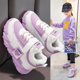 thumbnail image 1 of Nuevos zapatos deportivos para niños de otoño/invierno, superficie de cuero, zapatos informales de malla transpirable para correr, forro polar para estudiantes, 1 of 5