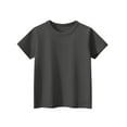 thumbnail image 6 of Xyxonk Short Sleeve Shirts for Girls Fall Cute Dark Gray Shirts Size 10-12 Shirt Trendy Kids Crewneck Tee Shirts Plain Tween Girls Clothes Size 10 Dark Gray 160, 6 of 6