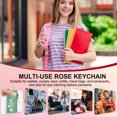 thumbnail image 7 of Uxcell Rose Keychain Pendant, Rose Flower Purse Charm for Handbags Floral Keyring with Chain Tassel for Women Girls Tote Bags Black, 7 of 7