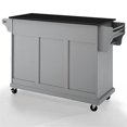 thumbnail image 6 of Pemberly Row Traditional Wood/Granite Kitchen Cart in Gray/Black, 6 of 11