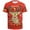 Rouge, variante sur T-shirts pour Hommes de Noël à Manches Courtes, Col Ras du Cou, T-Shirt Idéal pour les Tenues Décontractées et les Rassemblements Festifs