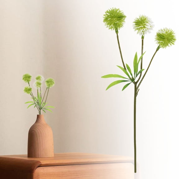 Clearance Under $3 Artificial Dandelion 3-Head Dandelion Spray For Living Room Vase Filler,Plastic (E) (1Pc)
