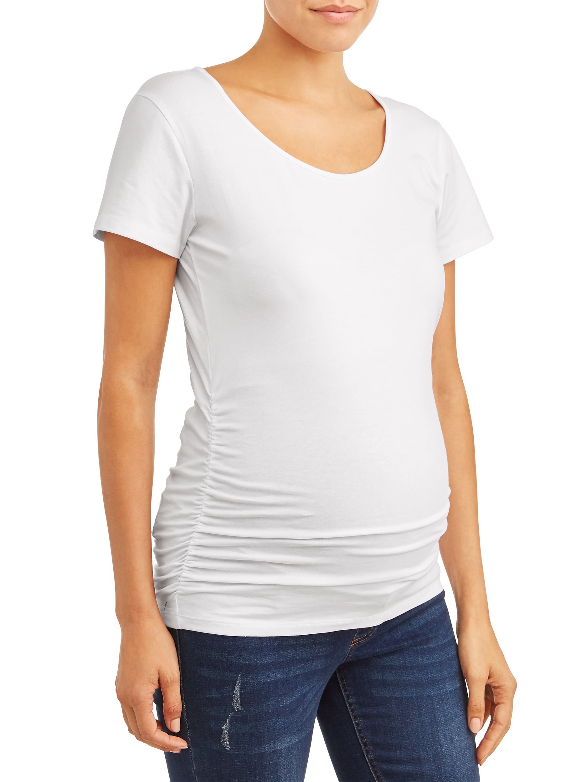 Oh! Mamma Maternity Women's Short Sleeve T-Shirt & Tank Top, 2 Pack (Womens & Women's Plus)