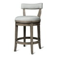 thumbnail image 1 of Maven Lane Tabouret de Comptoir Alexander en Finition Chêne Récupéré avec Tissu Gris Cendré, 1 of 6
