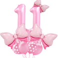 thumbnail image 1 of Set de globos rosa número 11 para cumpleaños, 40 pulgadas, 1 of 7