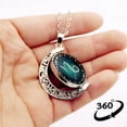 thumbnail image 2 of Collier Zodiaque Étoilé Pendentif Lune Rotatif Double Face Chaîne de Pull Rétro-Libra, 2 of 3