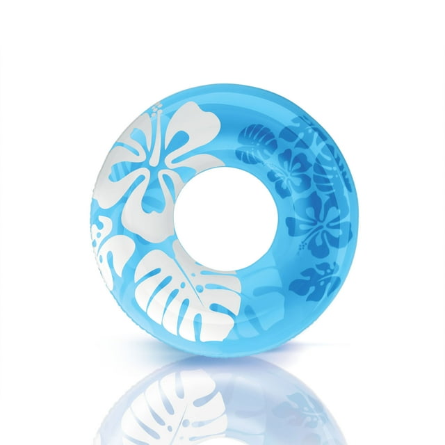 Intex 36 Inch Transparent Inflatable Round Swimming Pool Ring Float (24 Pack)