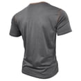 thumbnail image 4 of HBFAGFB Work Shirts for Men Workout Gym Running Hiking Button Down Short Sleeved Top Grey Size 2XL, 4 of 5