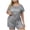 Gray, variant on VBVC Women's Plus 2 Piece Satin Baggy Pajama Set,Ladies Short Sleeve Top and Shorts,Sleepwear Loungewear for Women,Blue,XL-5XL