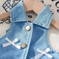 thumbnail image 4 of BXJX Girls Summer Denim Outfit Sets, Casual Sleeveless Collared 2PC T-Shirts and Skirts Sets Sky Blue Size 5-6 T, 4 of 8